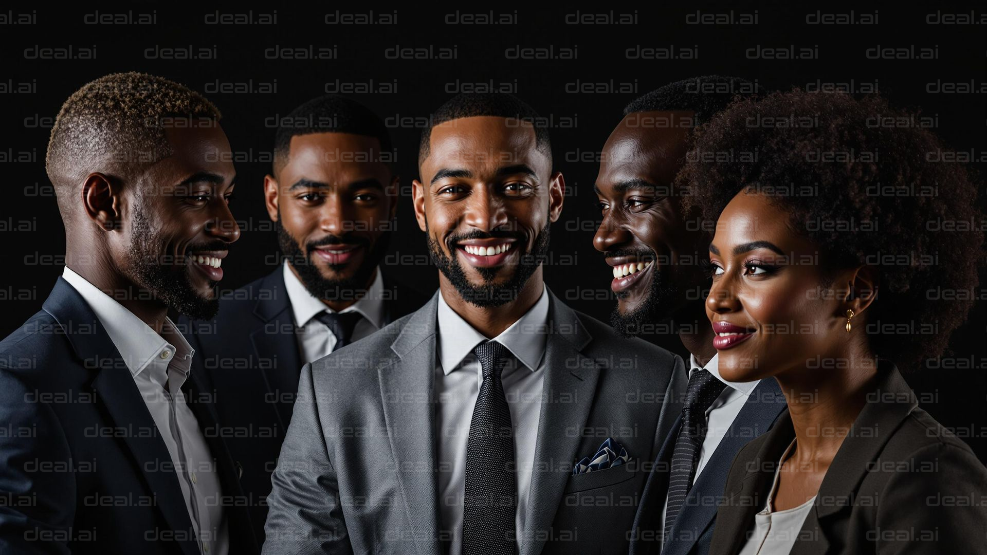 Professional Team Smiling Together
