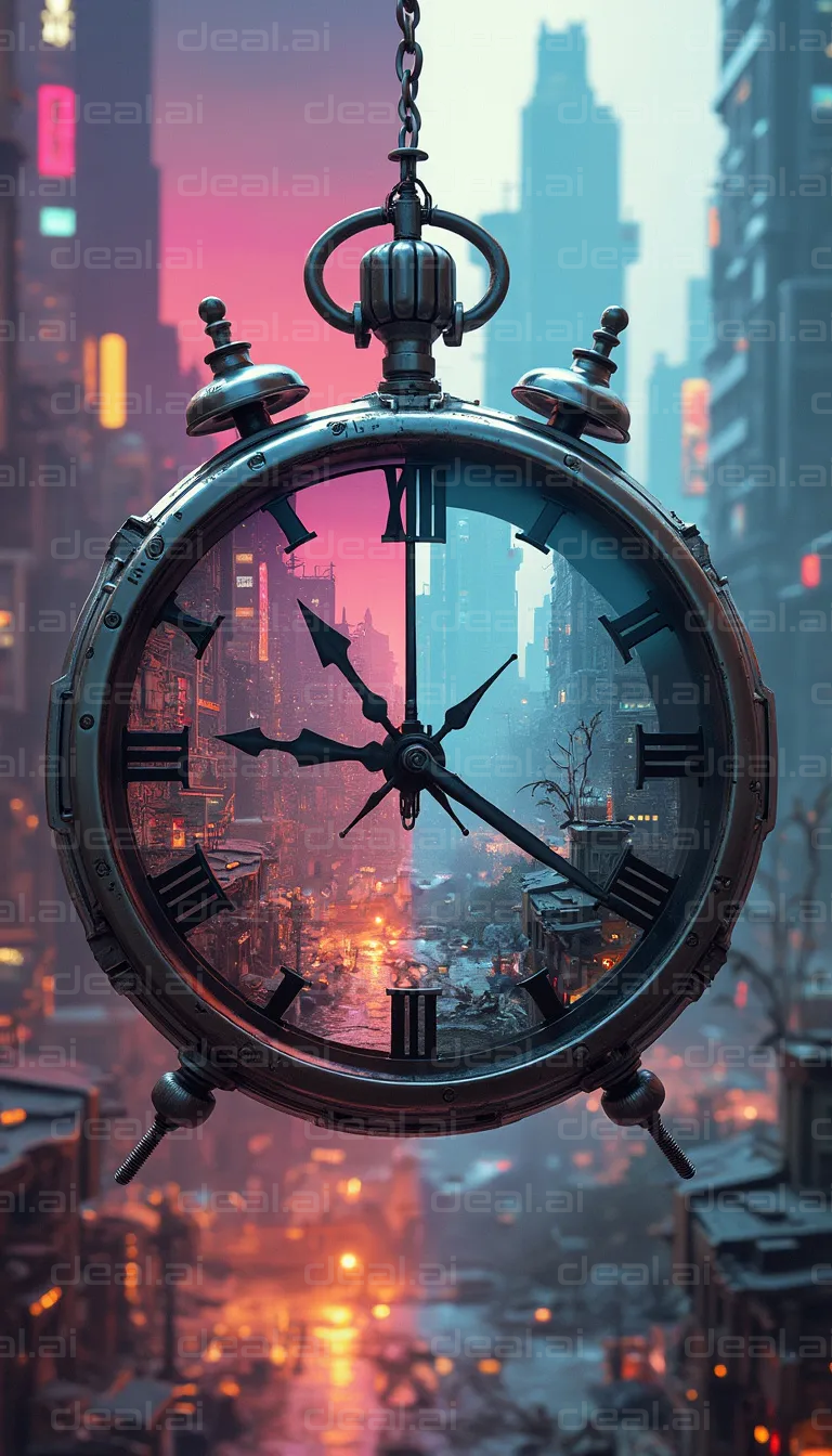 "Duality of Time in the Cityscape"