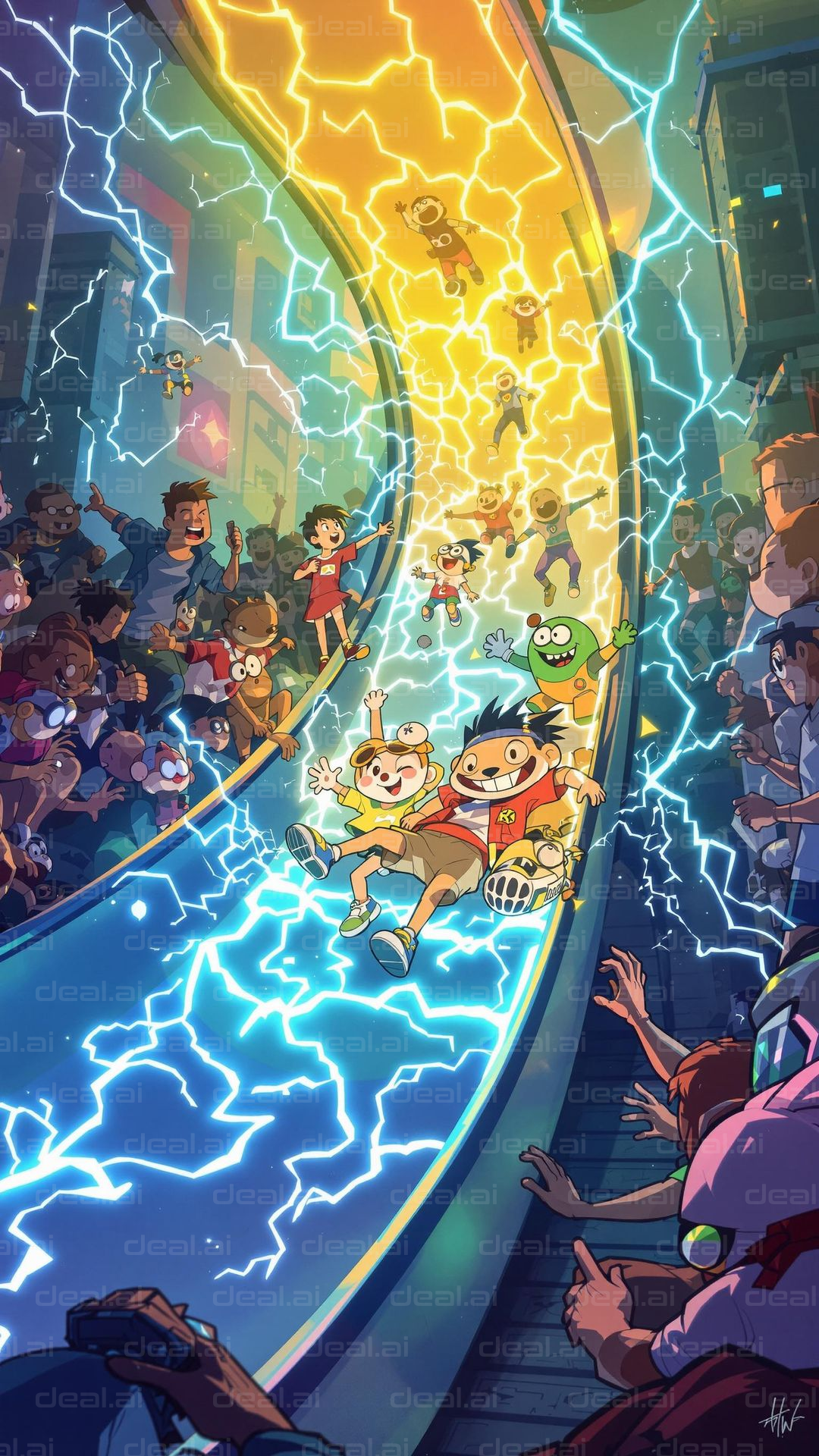 Electrifying Water Slide Adventure