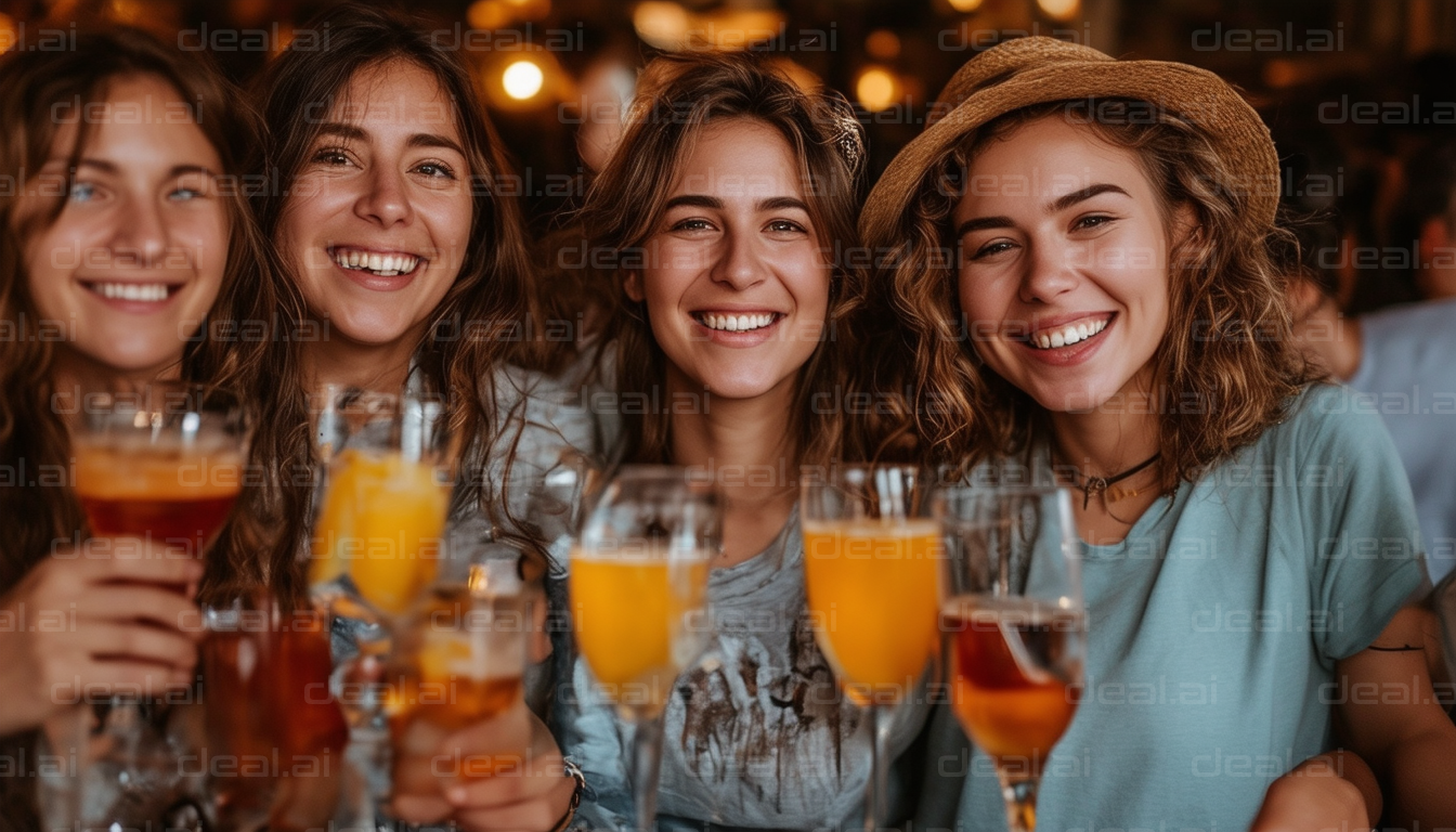 Friends Toasting in Celebration