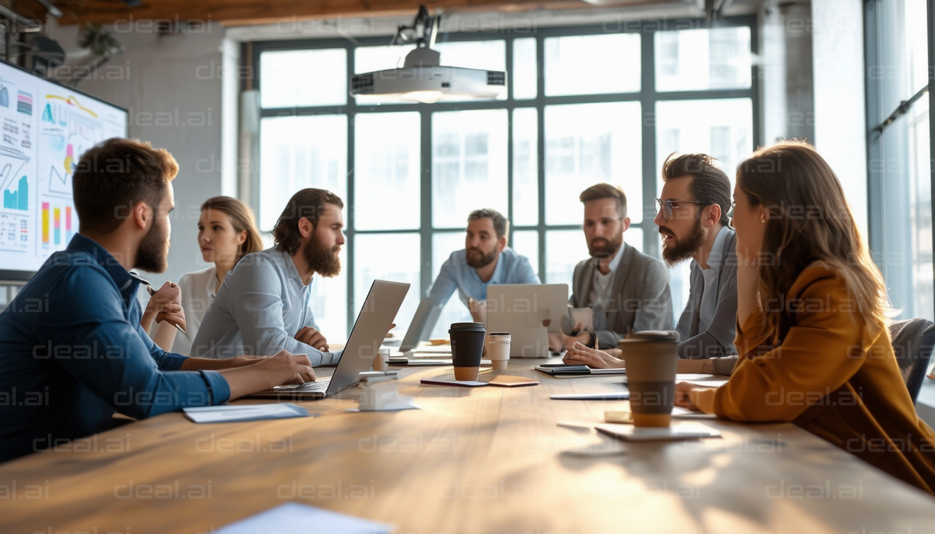 Team Meeting in Modern Office Setting