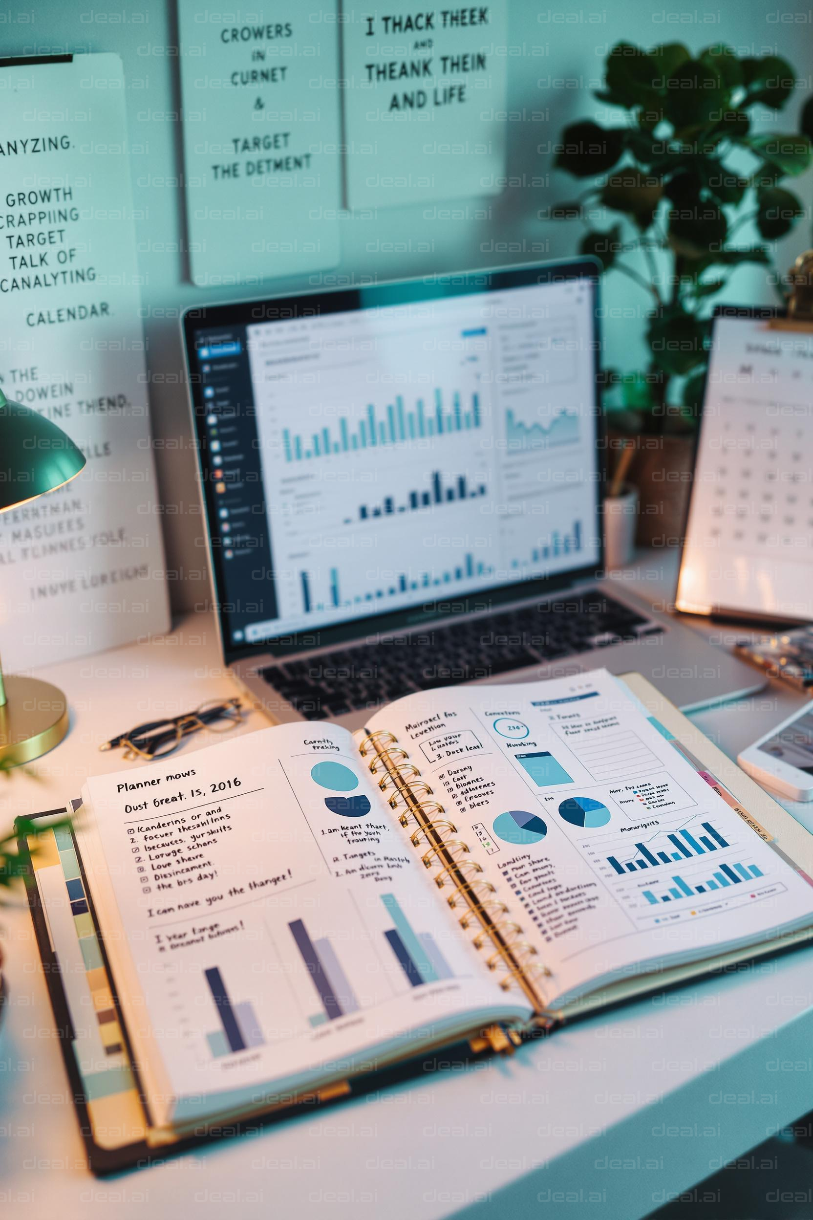 Productivity Planning Desk Setup