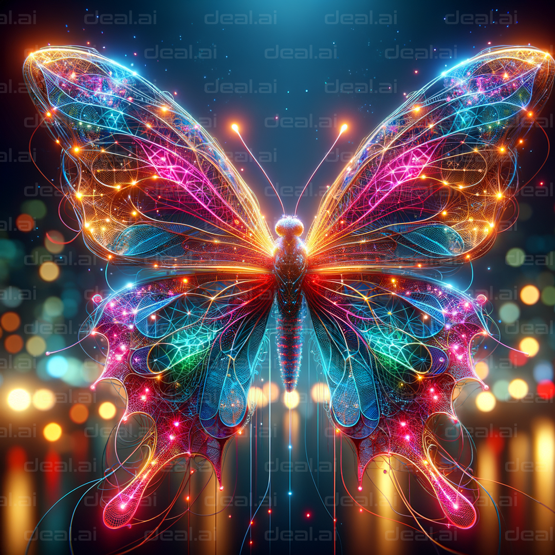 "Neon Butterfly Radiance"