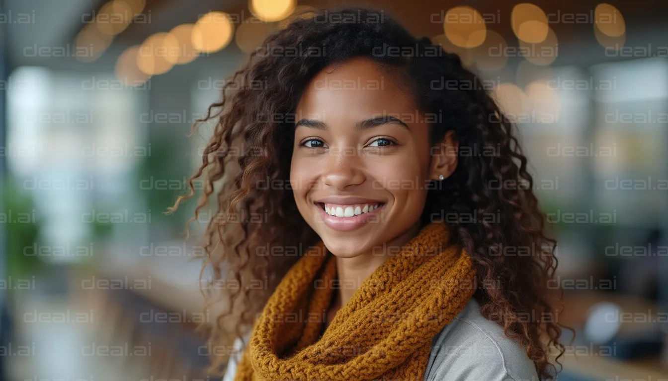 Warm Smile in the Café