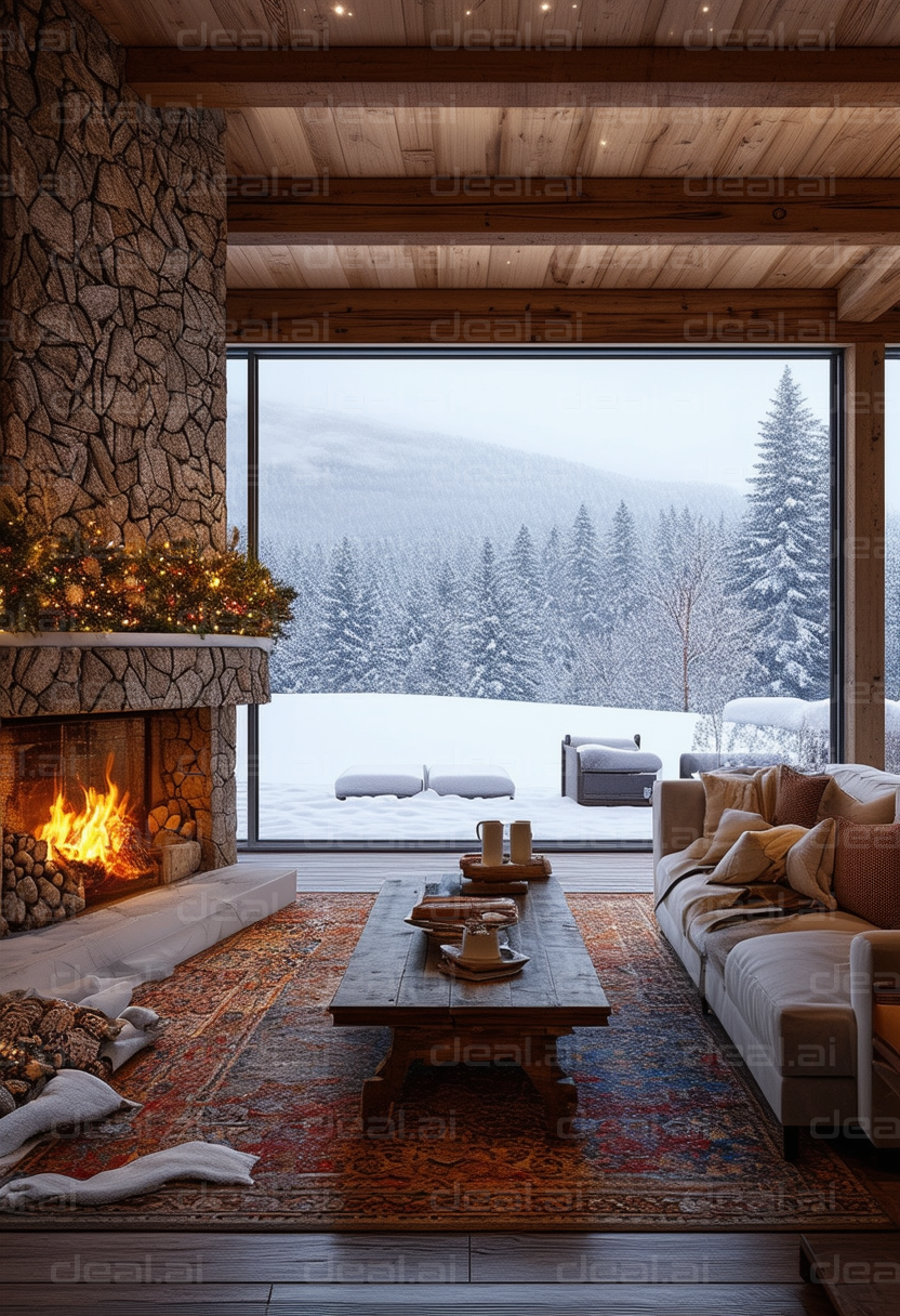 Cozy Cabin with Winter Wonderland View