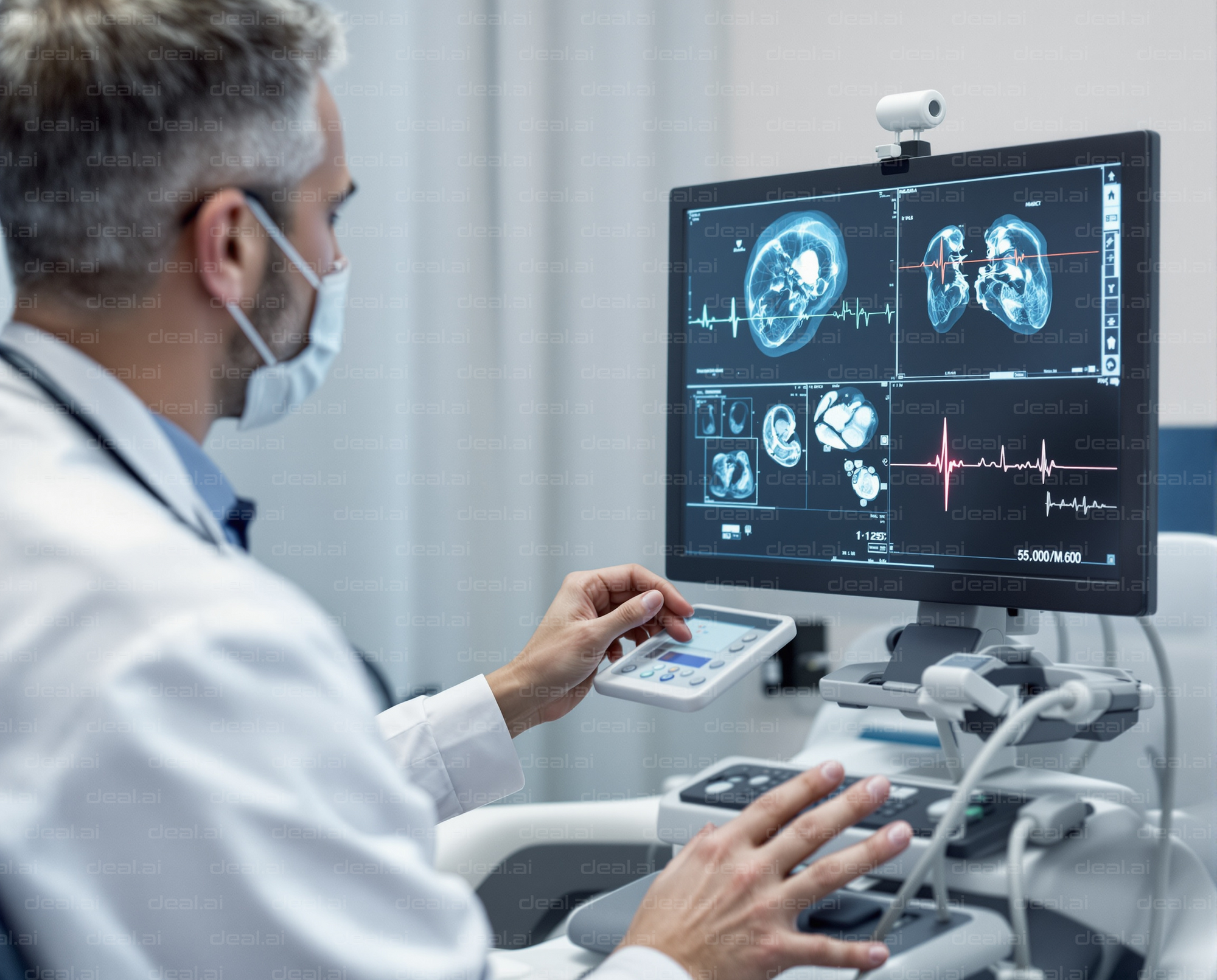 Doctor Analyzing Medical Scans