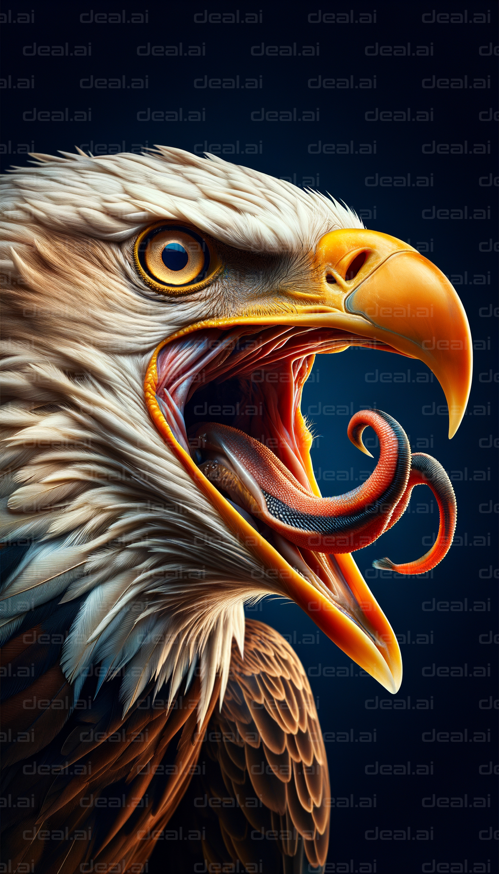 Eagle with a Snake in Its Beak