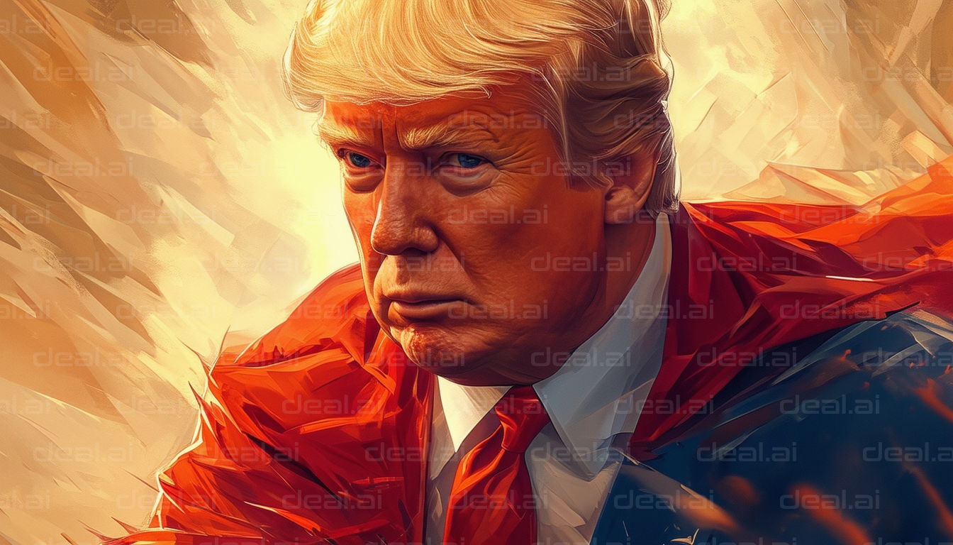 Dynamic Orange Portrait Art