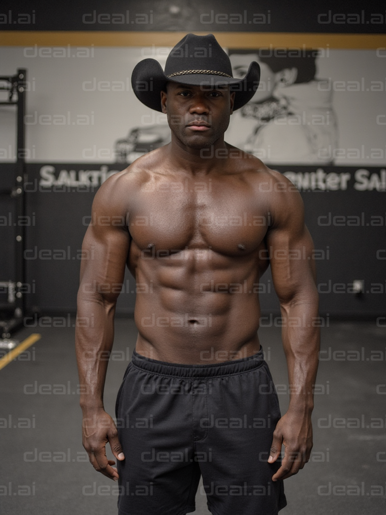 "Strong Cowboy in the Gym"