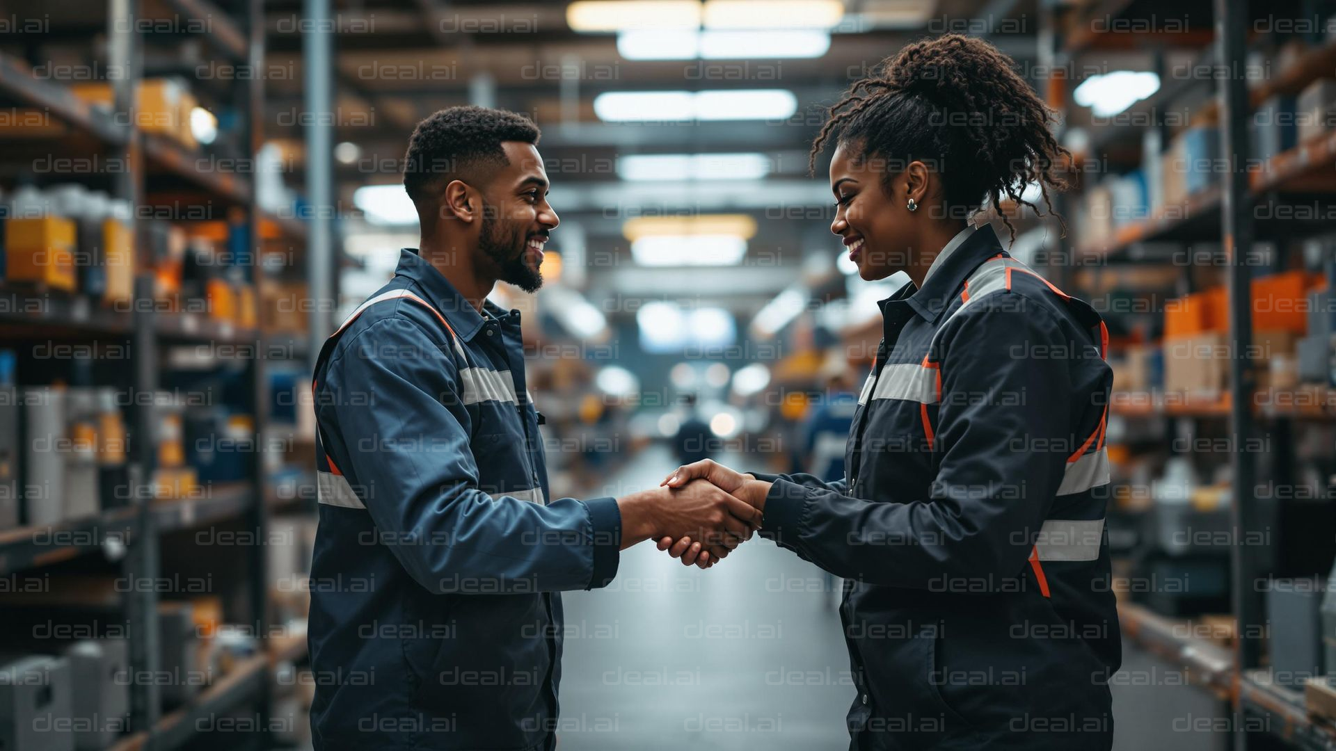 Warehouse Teamwork Success