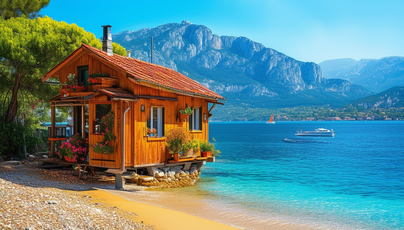 Lakeside Cabin with Mountain View