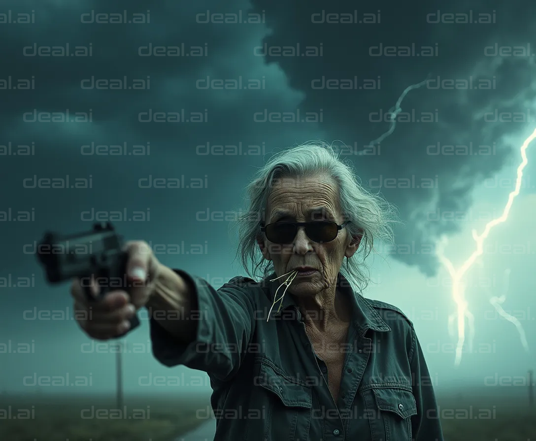 "Defiant Amidst the Storm"