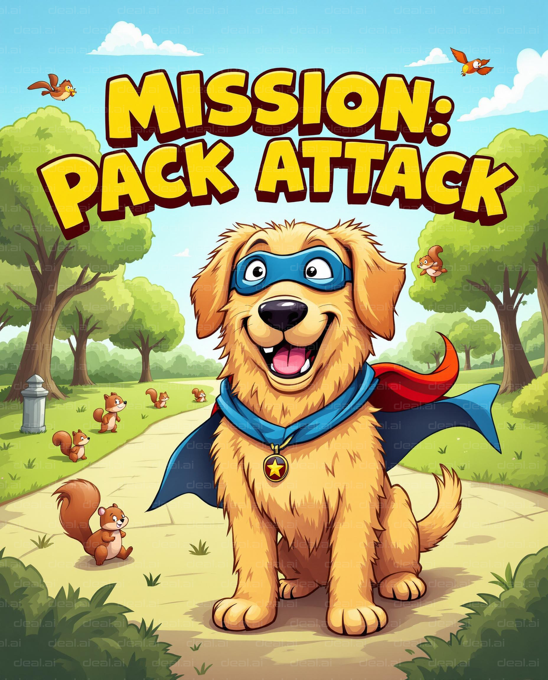 "Heroic Dog on a Squirrel Mission"
