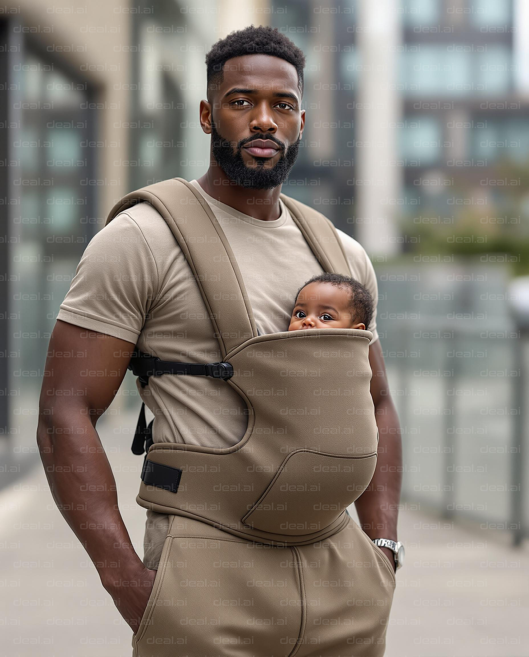 Father and Baby Stroll