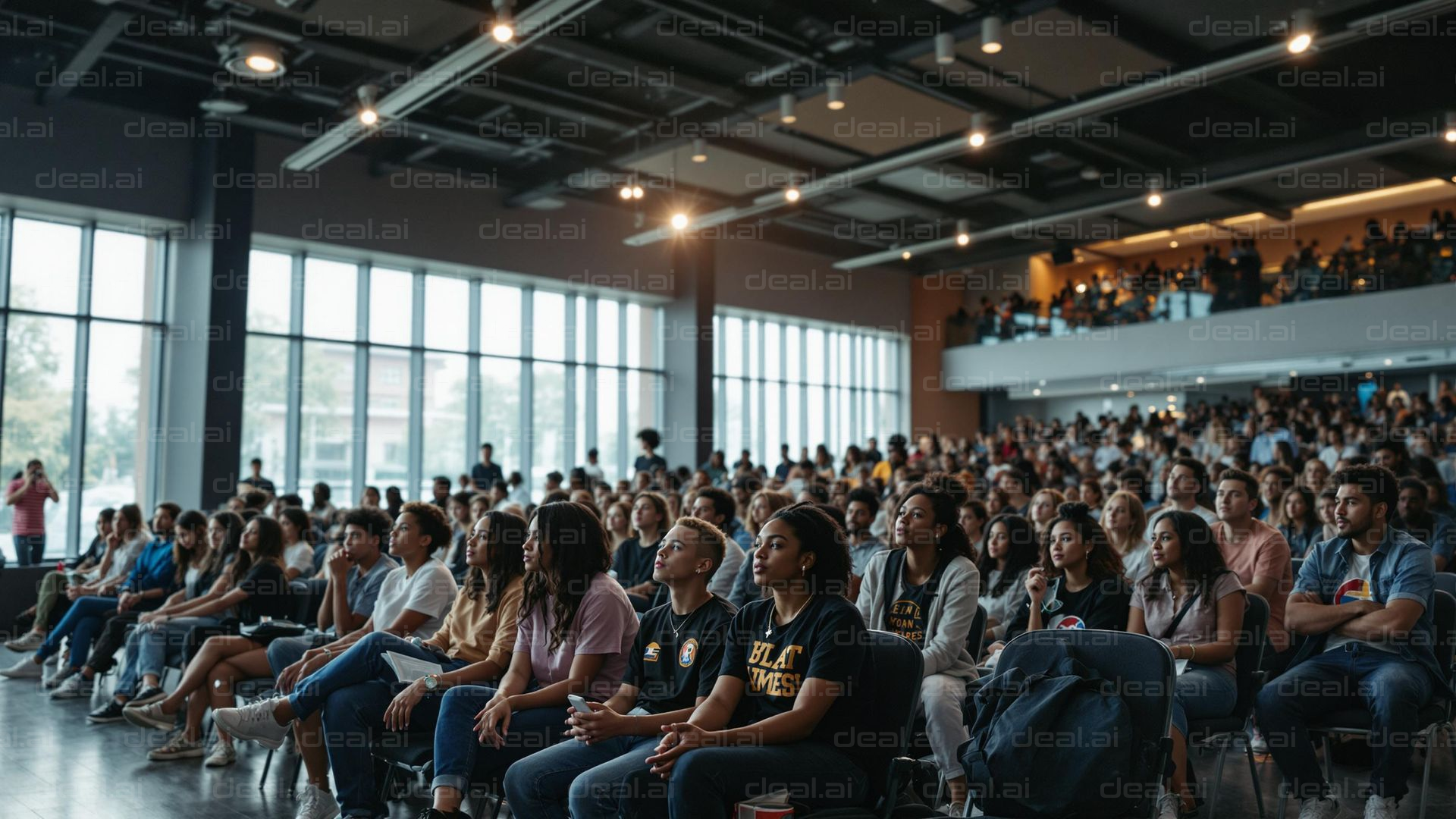 "Engaged Audience at Conference Event"
