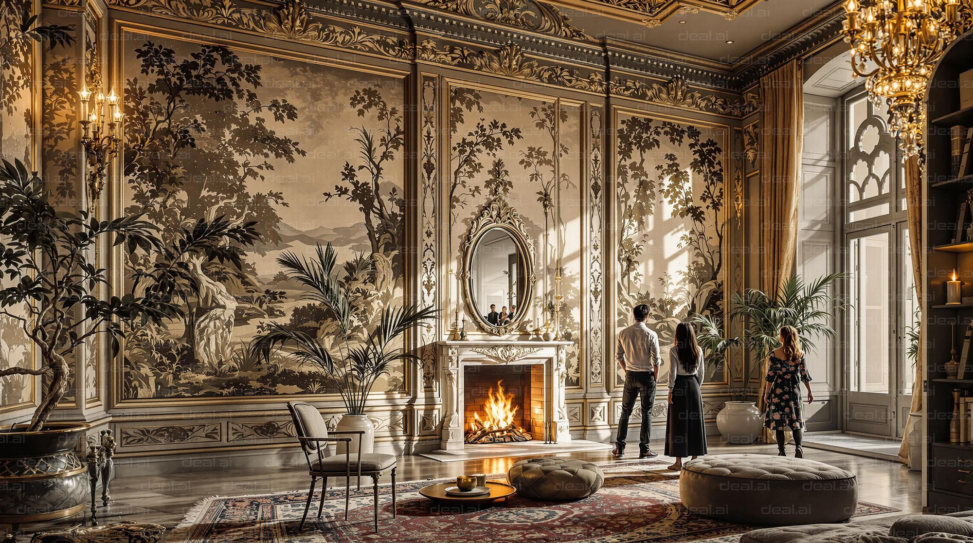 Elegant Historical Interior Scene