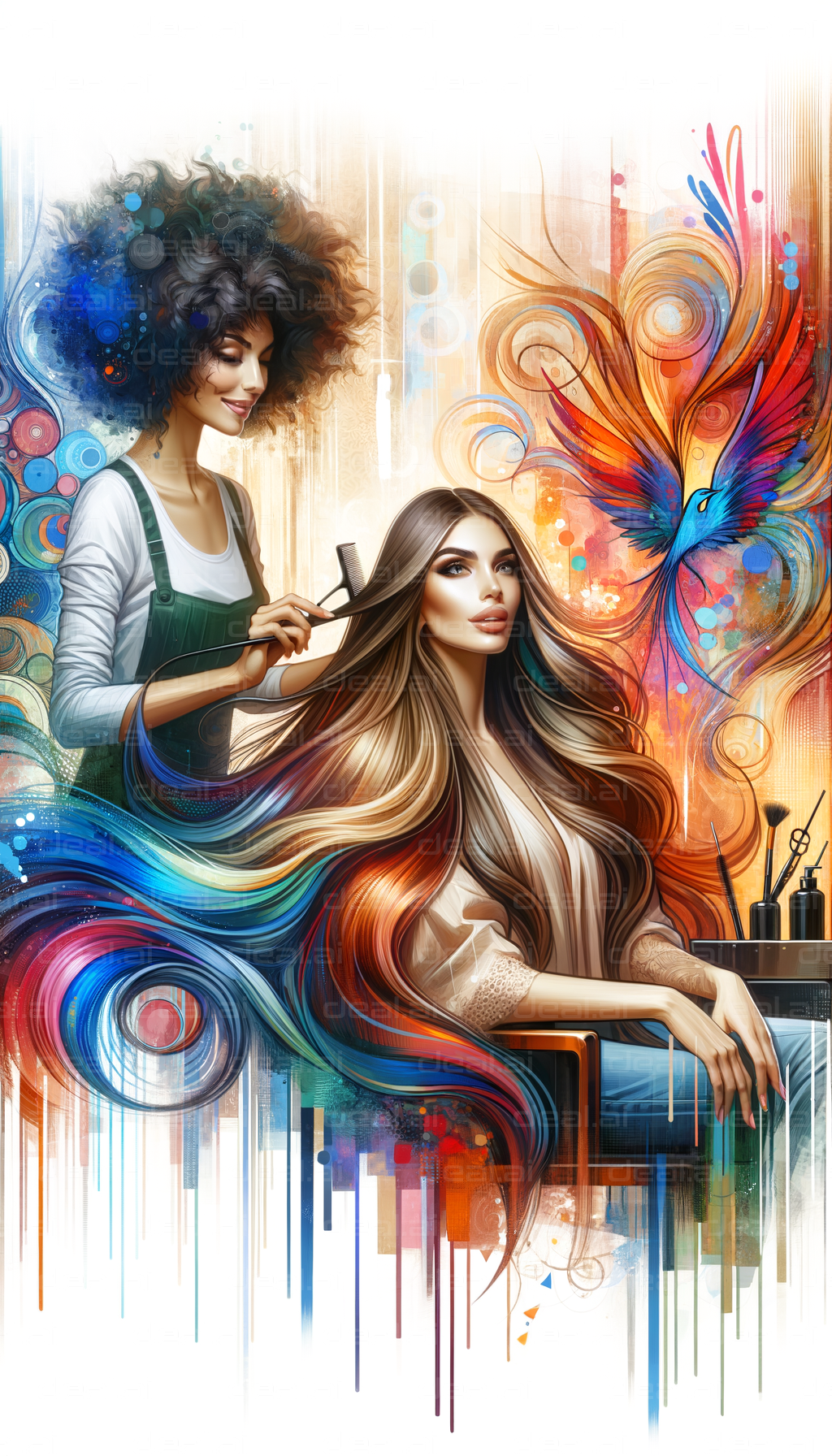 "Artistic Hair Salon Dreamscape"