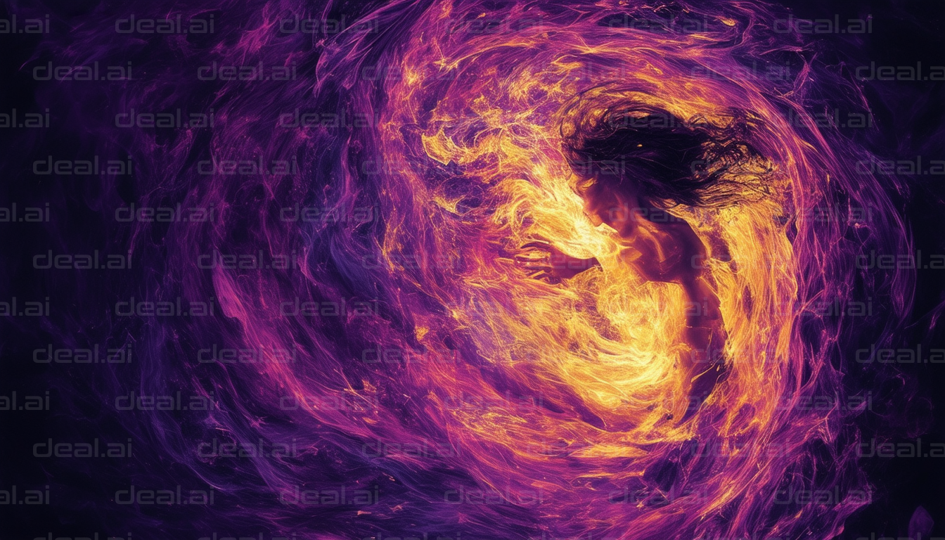 "Flames of Creation in Cosmic Dance"