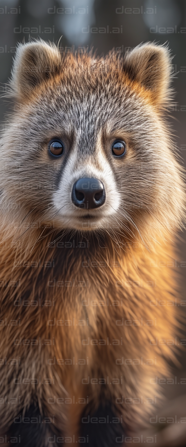 Curious Raccoon Close-Up Portrait