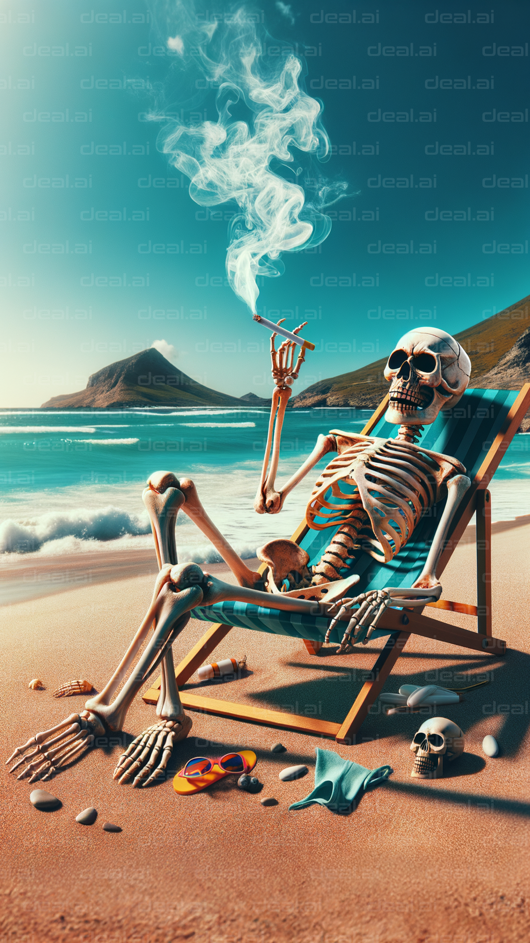 "Skeleton's Day at the Beach"