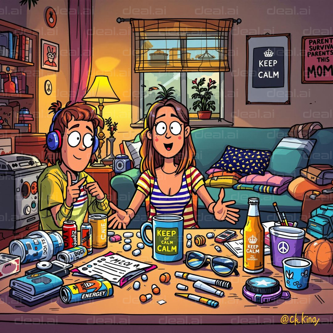 "Sibling Night in the Living Room"