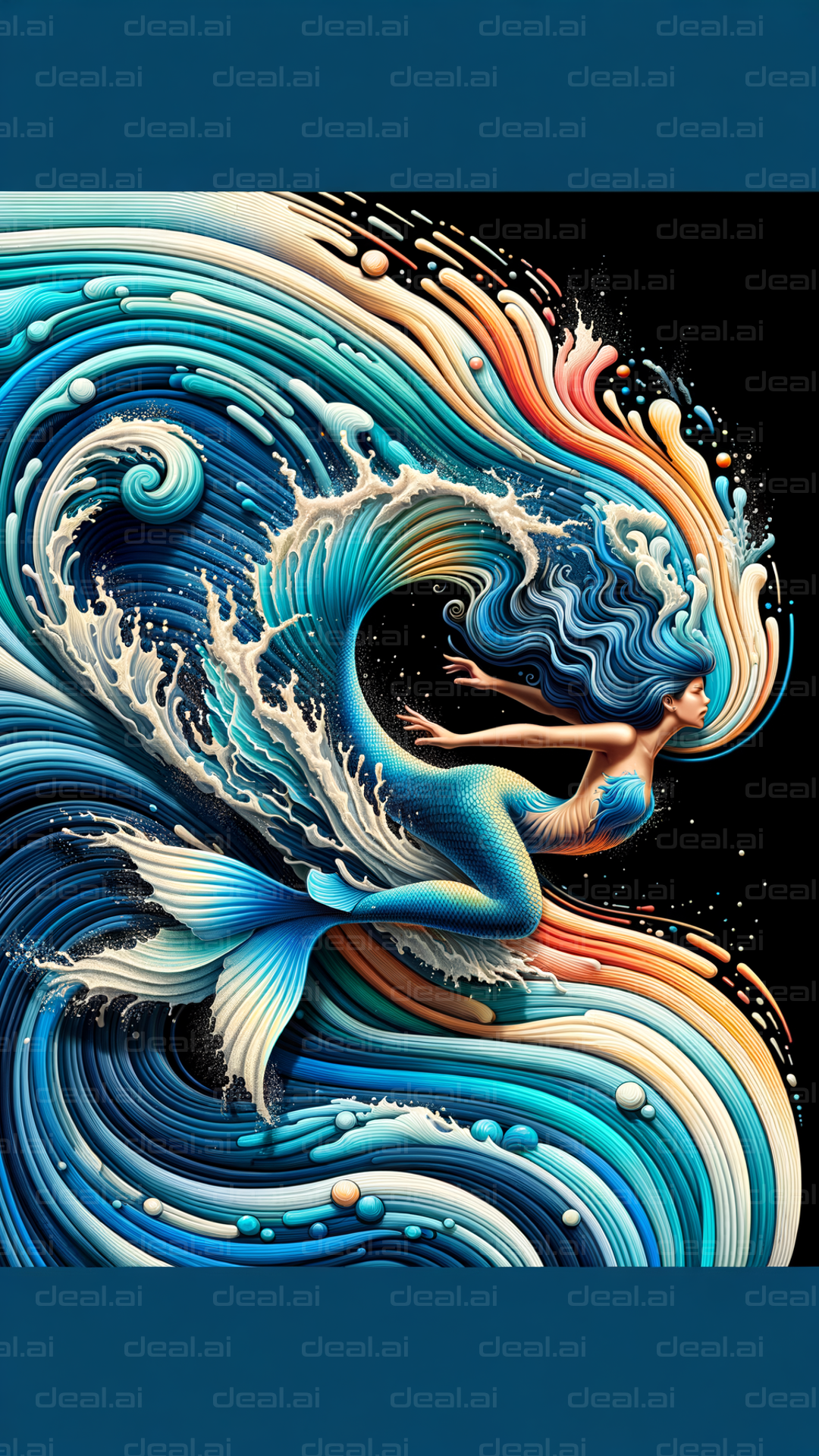 "Whimsical Ocean Mermaid"