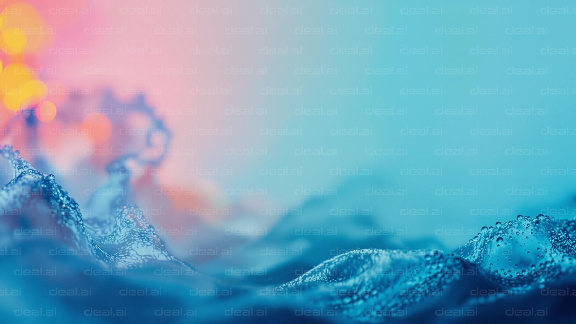 Abstract Ocean Waves in Pastel Light