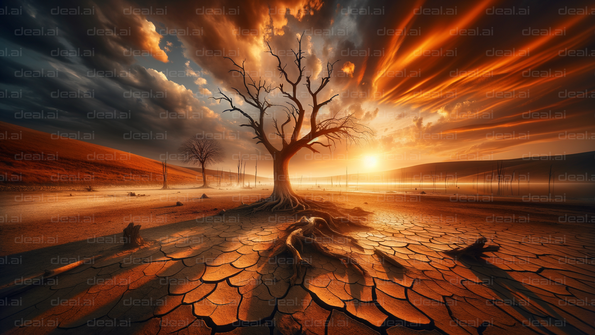 Ethereal Sunset in the Desert