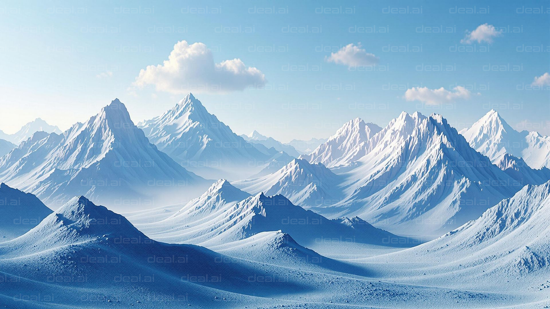 Snowy Mountain Serenity