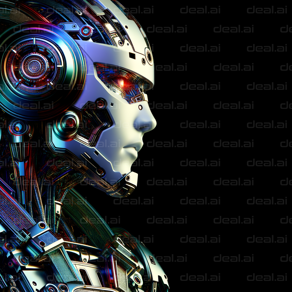 "Futuristic Cybernetic Profile Portrait"