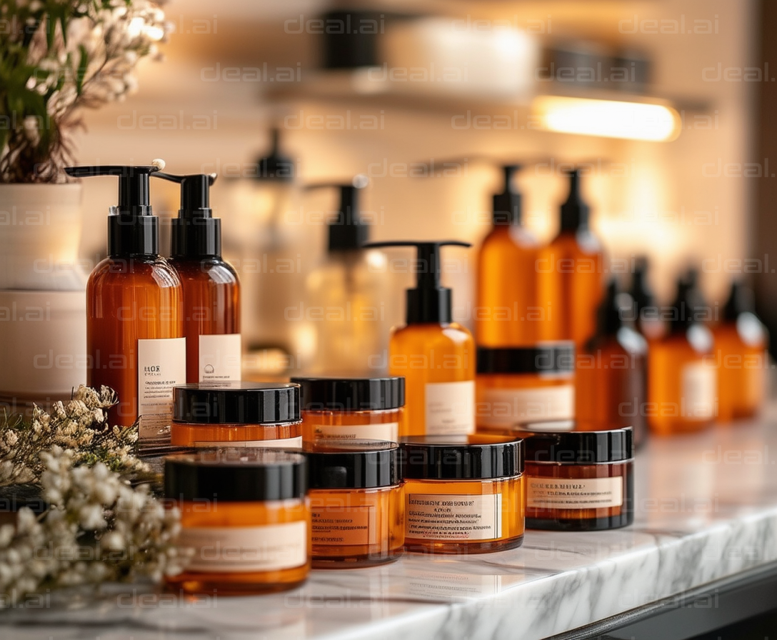 Elegant Skincare Product Display