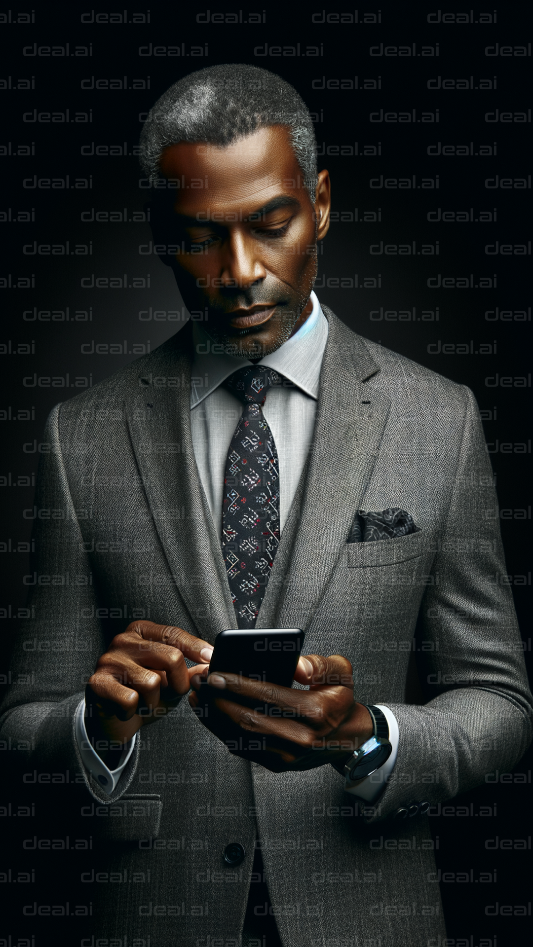 Sophisticated Businessman on Phone