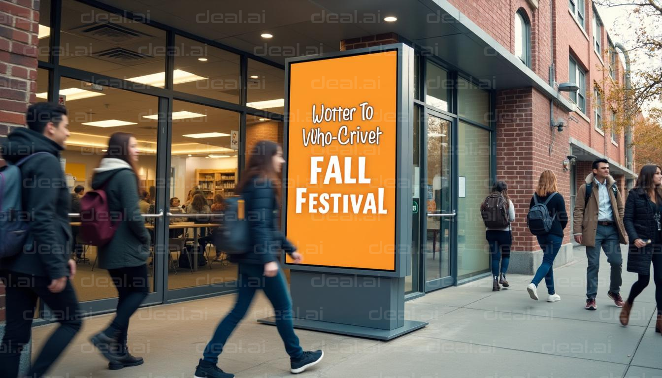 Fall Festival at Campus Entrance