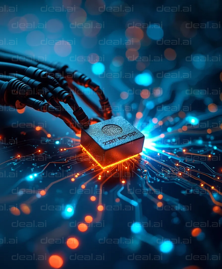 "Futuristic Circuit Connection"