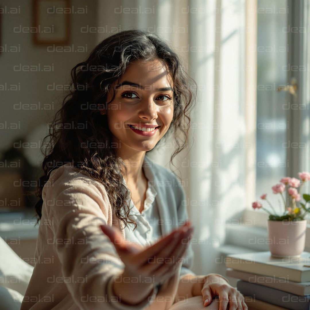 Welcoming Smile by the Window