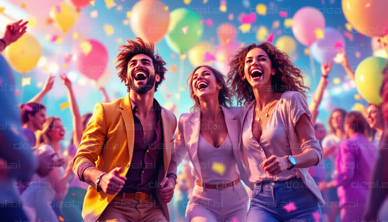 Joyful Celebration with Friends