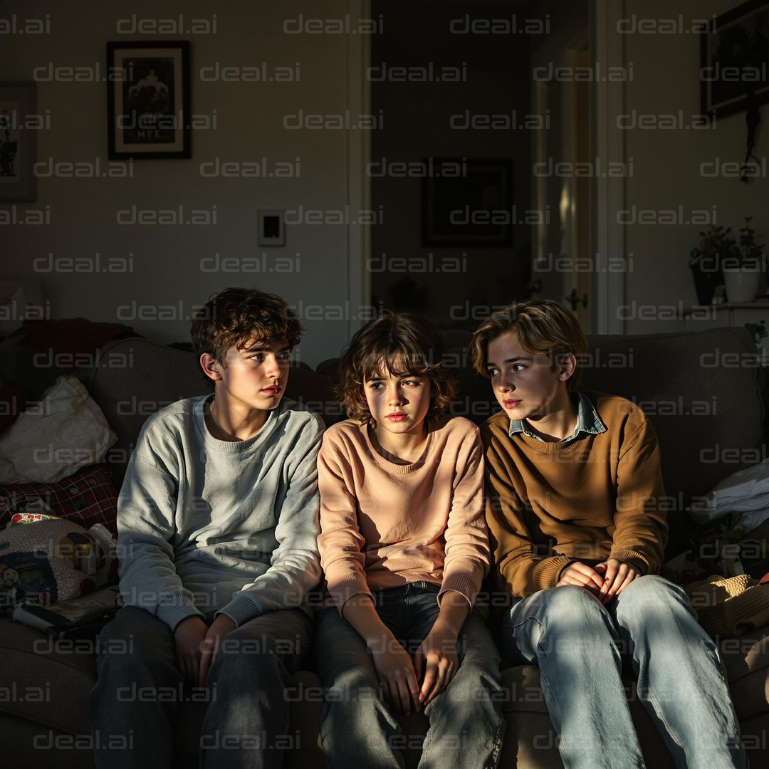 "Three Friends in Evening Light"