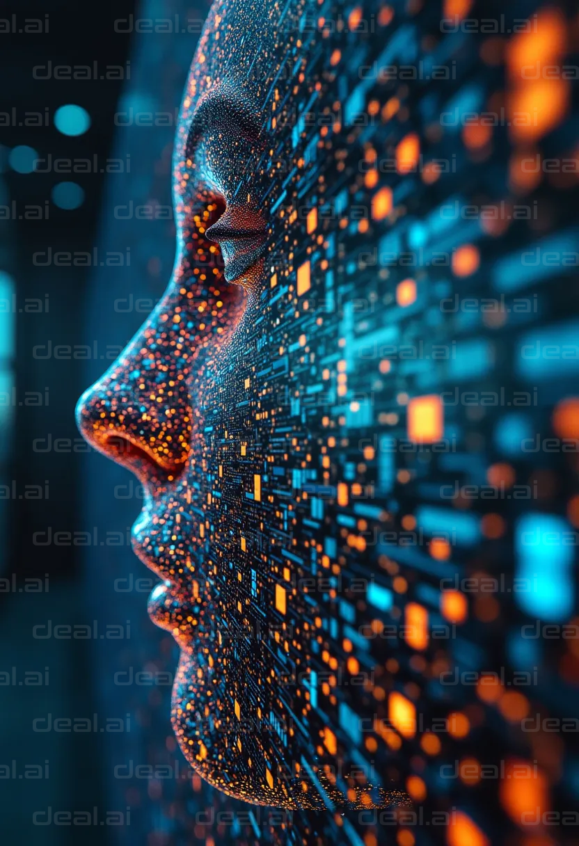 "Digital Face Matrix Display"