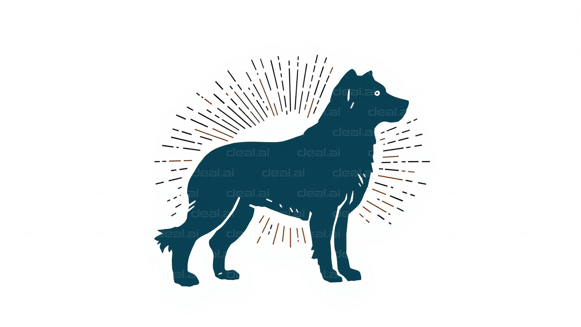 Radiant Canine Silhouette Artistry