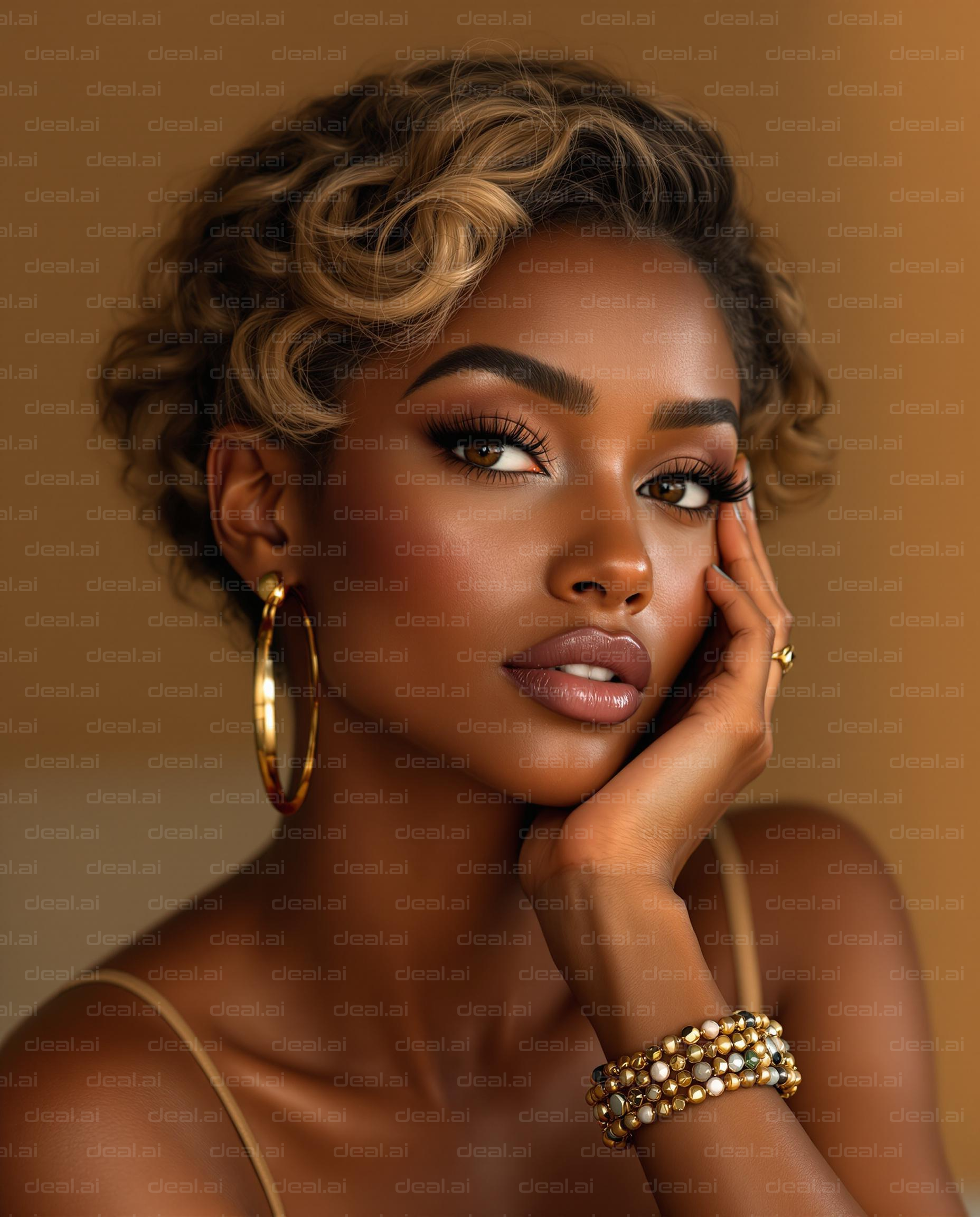 Elegant Portrait with Hoop Earrings