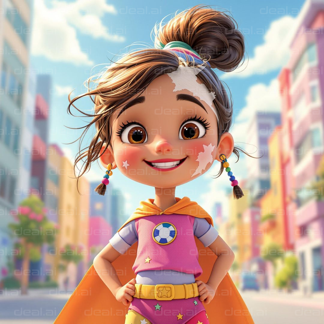 Animated Girl in Heroic Pose