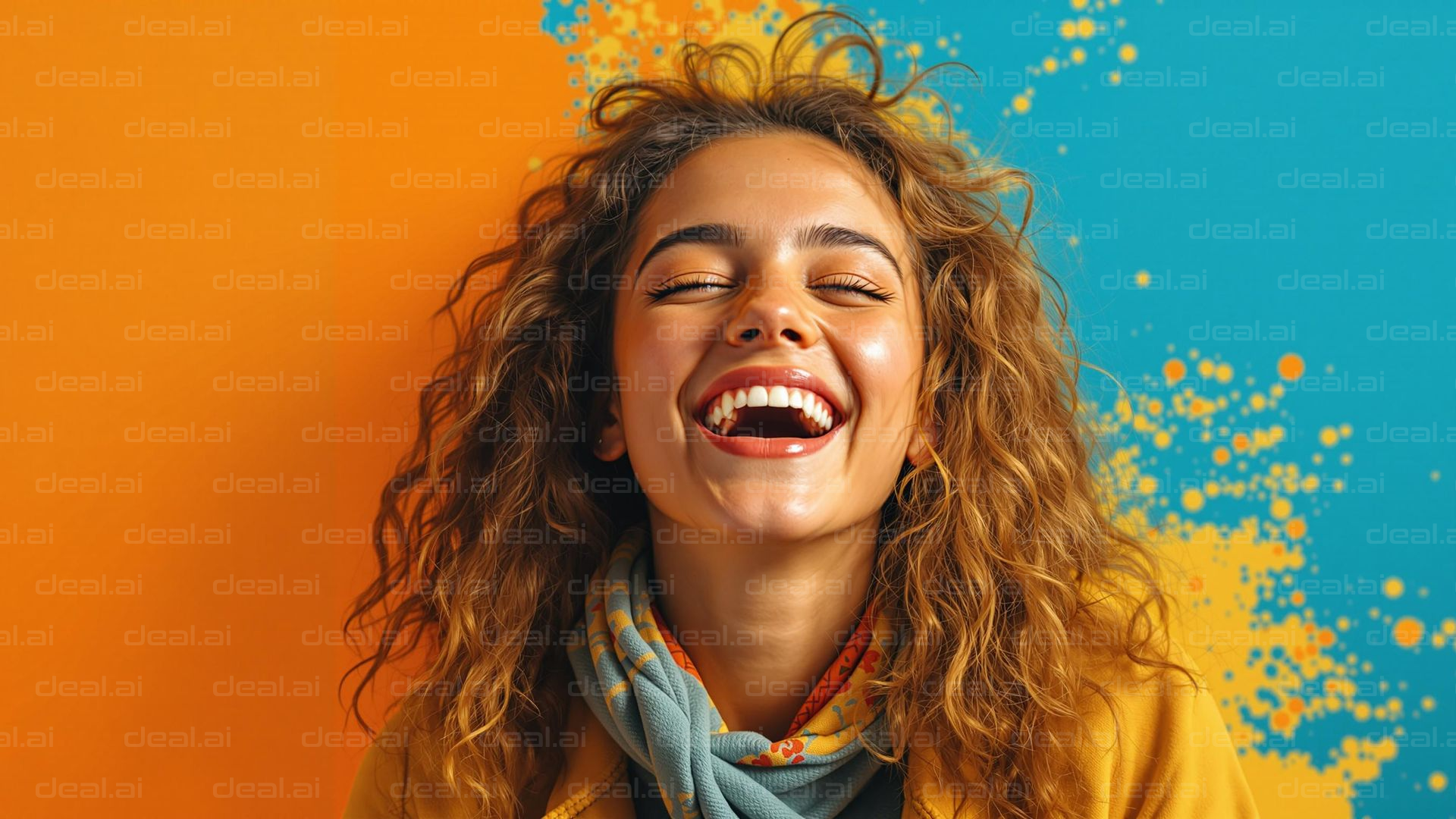 Joyful Laughter in Bright Colors