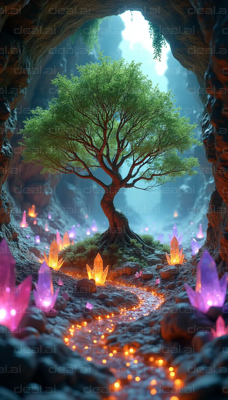 Enchanted Tree in Secret Crystal Cave