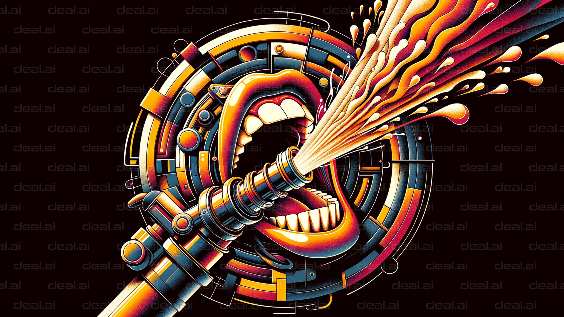 Fiery Expression in Mechanical Art