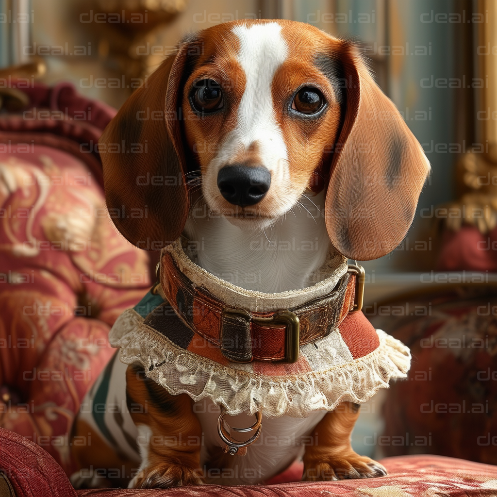 Regal Dachshund in Elegant Attire