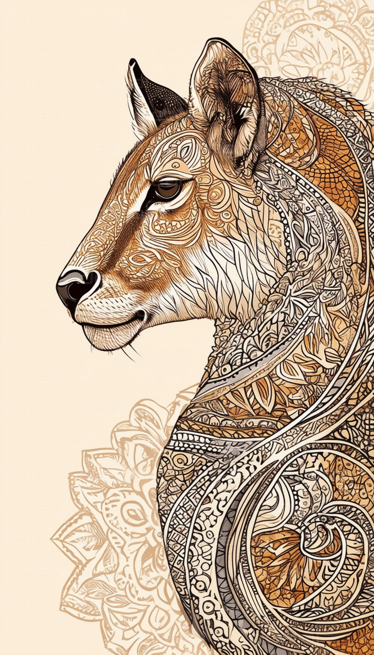 "Intricate Lion Art"