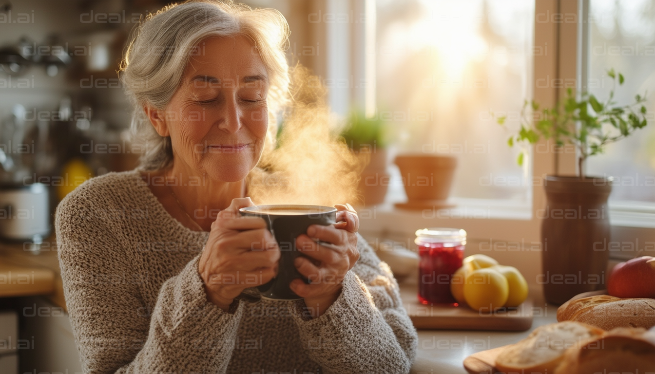 "Morning Bliss with a Hot Cup of Coffee"