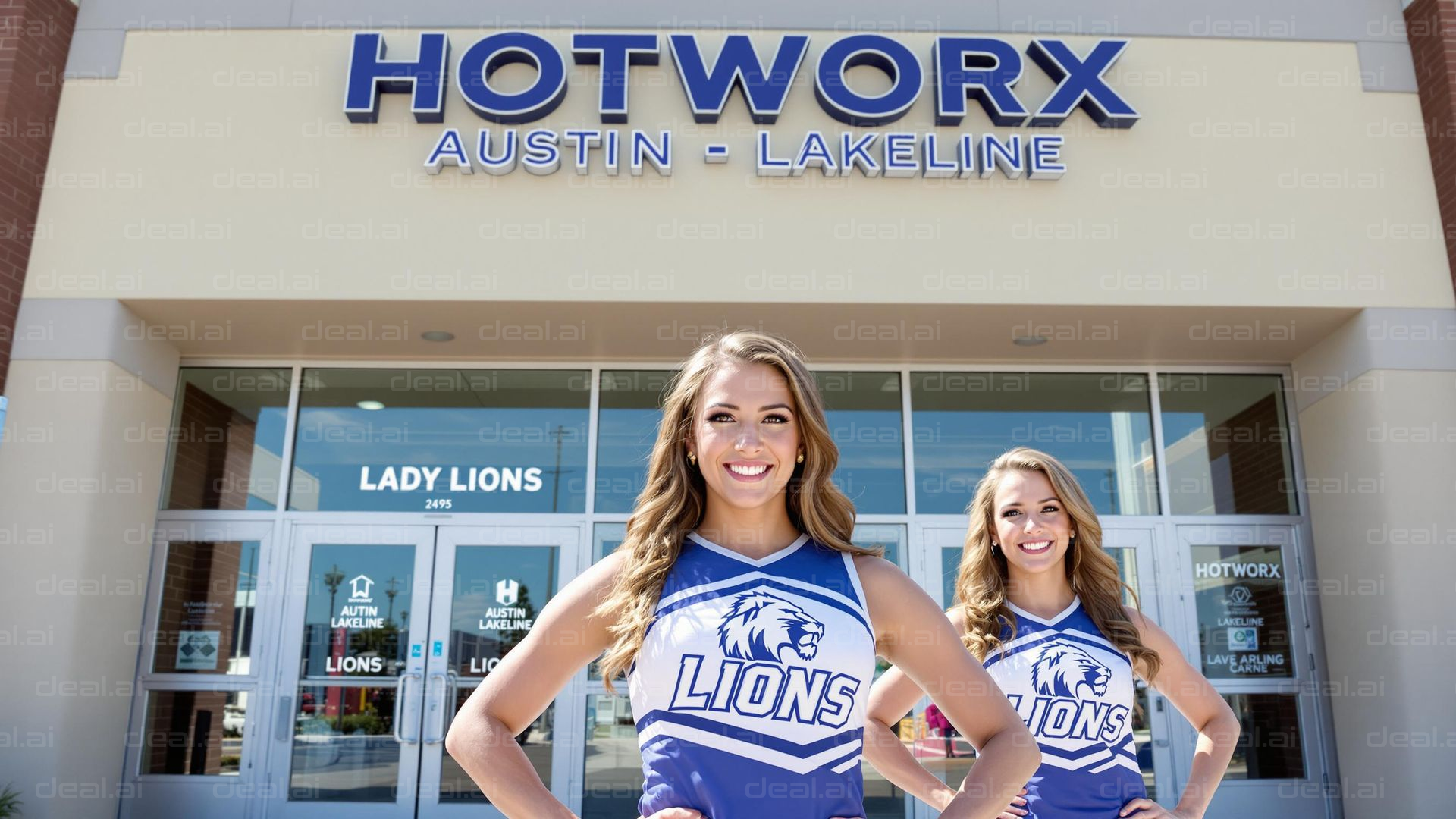 "Lions Cheer Squad at Hotworx Gym"