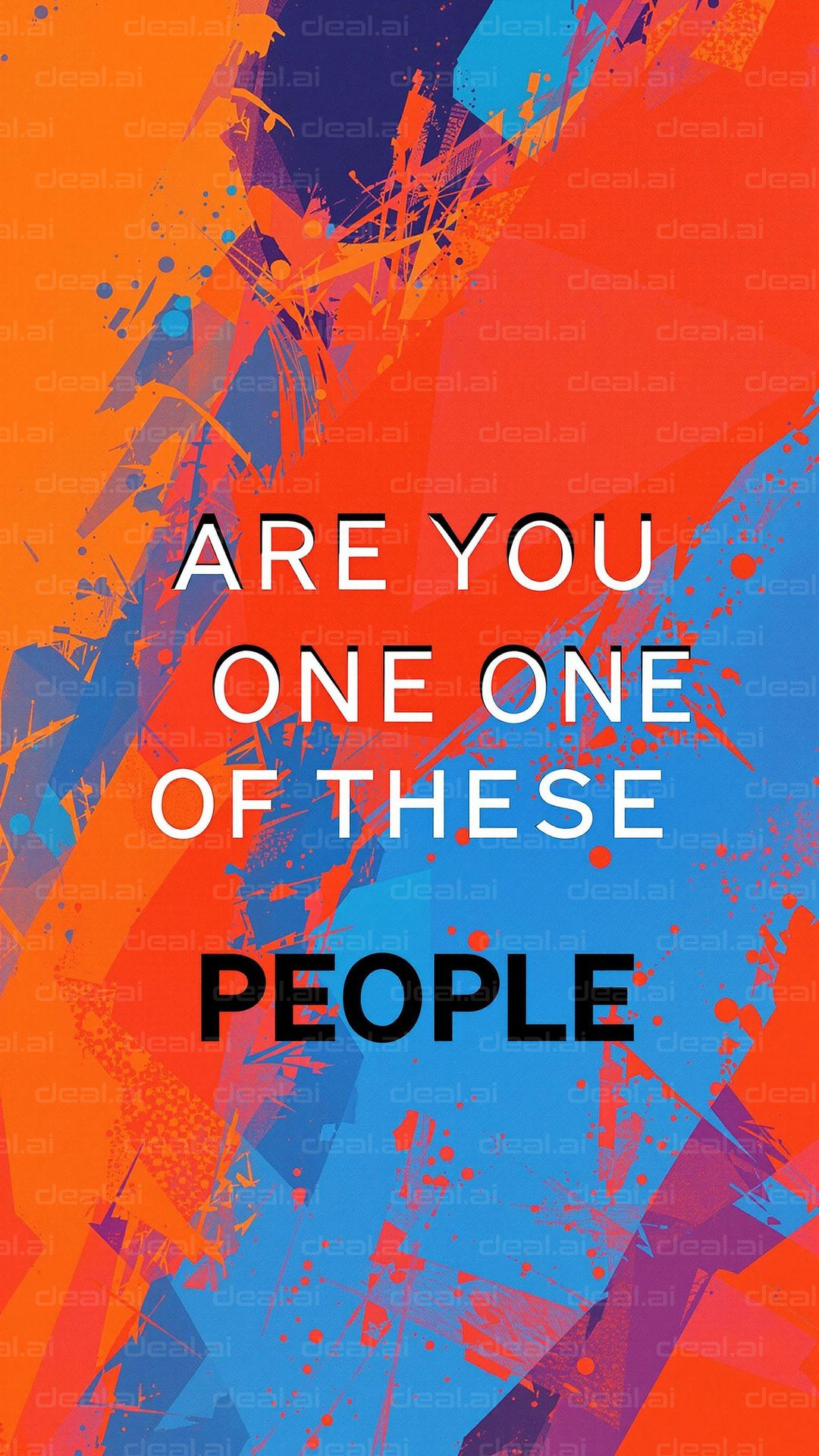 "Are You One of These People?"