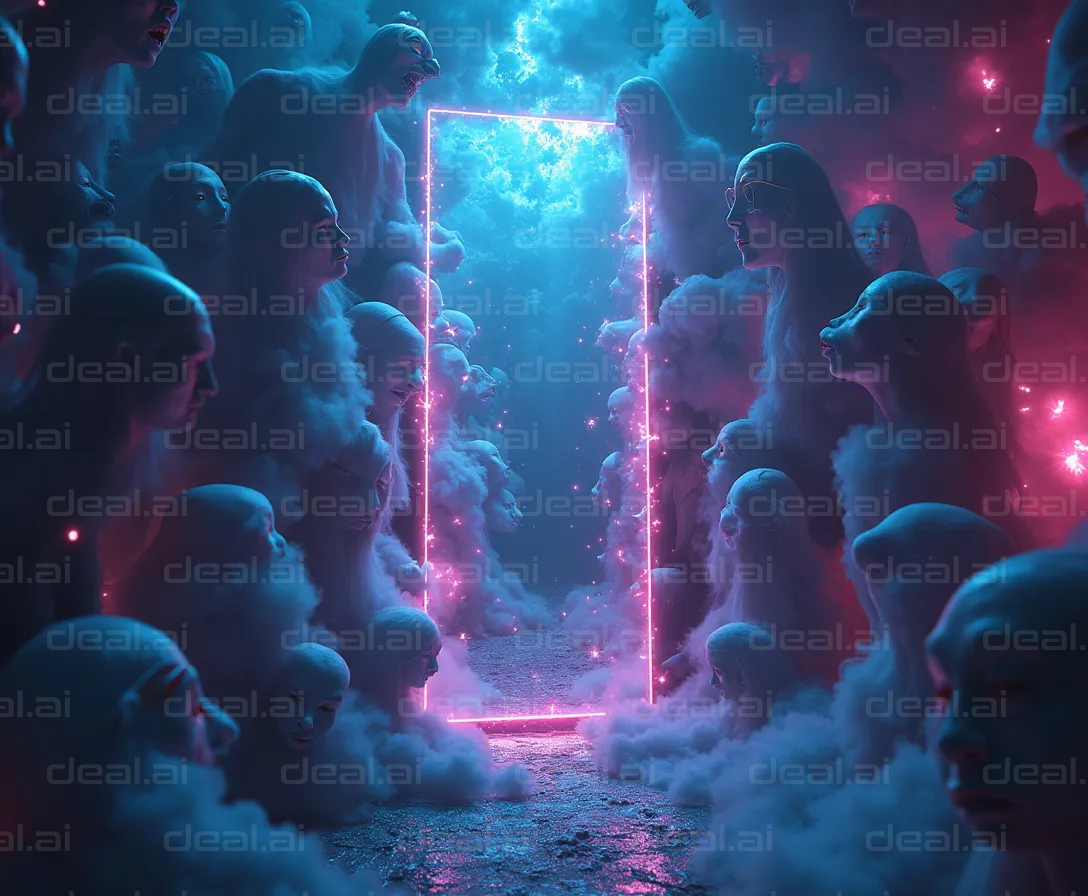 "Ethereal Portal Amidst Soulful Shadows"